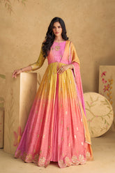 Designer Light Shaded Embroidery Anarkali Dress | bollywood dress | anarkali dress